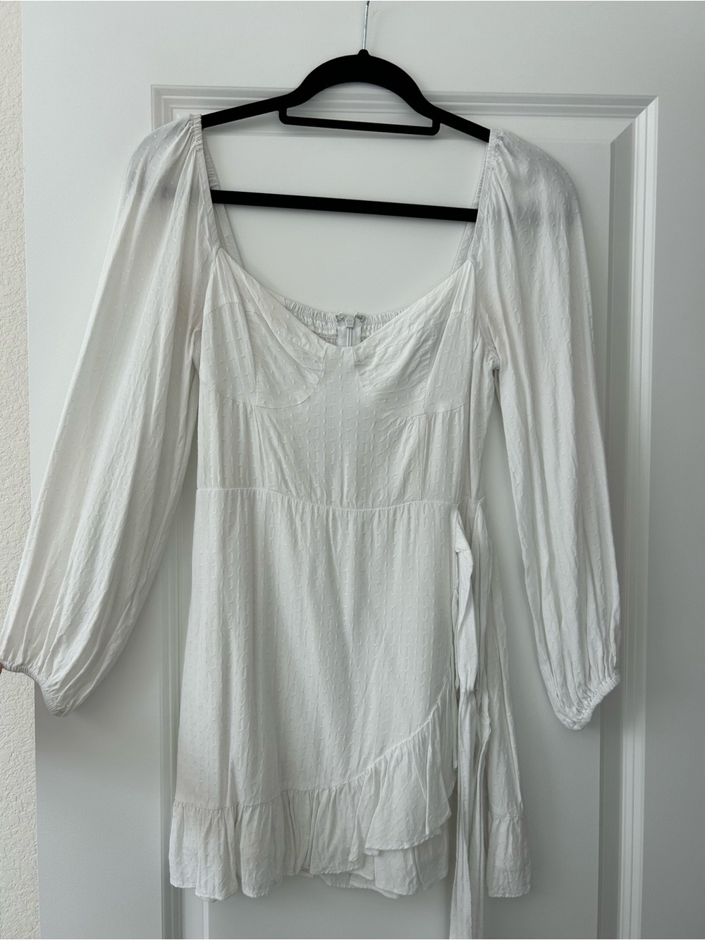 Lulu's White Long Sleeve Mini Dress
